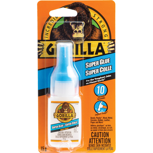 Super Glue, 15 g, Bottle, Clear Meunier Outillage Industriel