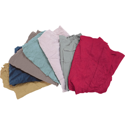 Recycled Material Wiping Rags, Fleece, Mix Colours, 10 lbs. Meunier Outillage Industriel