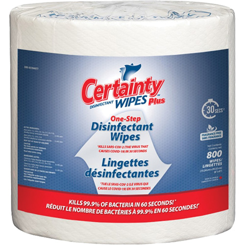 Plus Disinfectant Wipes, 7-9/10" x 5-9/10", 800 Count Meunier Outillage Industriel