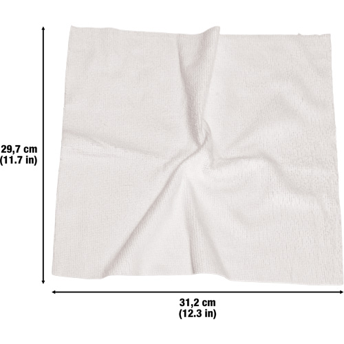 Chiffons lavables pour le nettoyage, Microfibre, Blanc Meunier Outillage Industriel