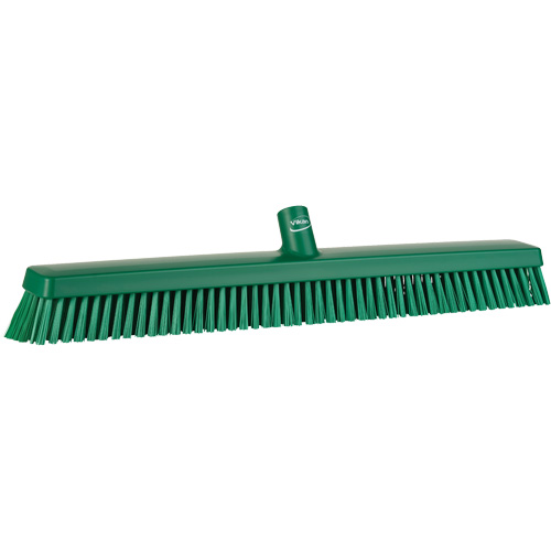 Balai-brosse robuste, Crins Fin/Ferme, 24", Vert Meunier Outillage Industriel