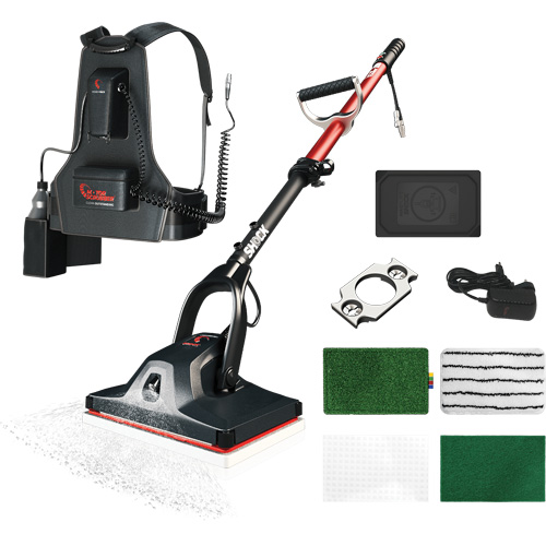 Machine oscillante pour le nettoyage des planchers Shock avec sac &agrave; dos, Nettoyant Meunier Outillage Industriel