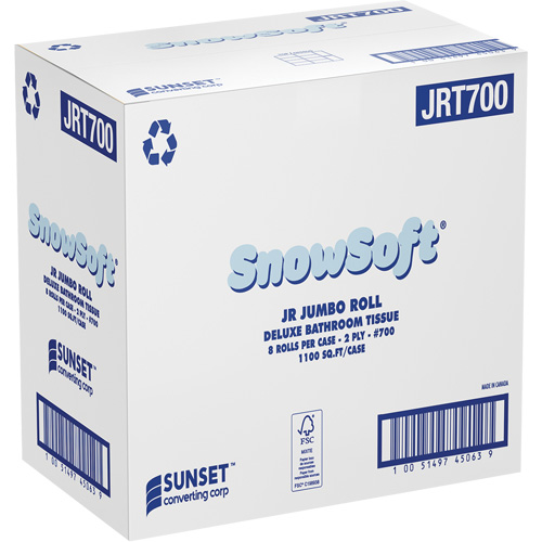 Papier hygi&eacute;nique de luxe Snowsoft, Rouleau G&eacute;ant, 2 Pli, Blanc Meunier Outillage Industriel