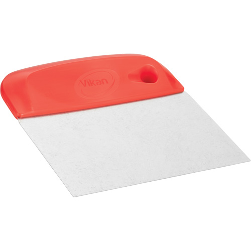 Flexible Stainless Steel Dough Cutter/Scraper, Red, 4-1/2" W x 5-3/4" L Meunier Outillage Industriel