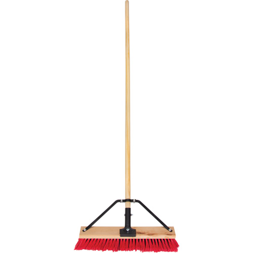 Push Broom with Braced Handle, 18", Medium, PVC Bristles Meunier Outillage Industriel