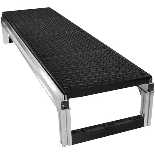 FOUNDATION Diamond-Plate Traction Modular Aluminum Work Platform Kit, 36" W x 72" D, 400 lbs. Capacity, All-Welded Meunier Outillage Industriel
