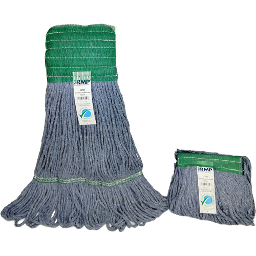 Wide-Band Mop Head, Antimicrobial/Floor Finishing/Specialty, Cotton/Rayon/Synthetic, Loop Style Meunier Outillage Industriel