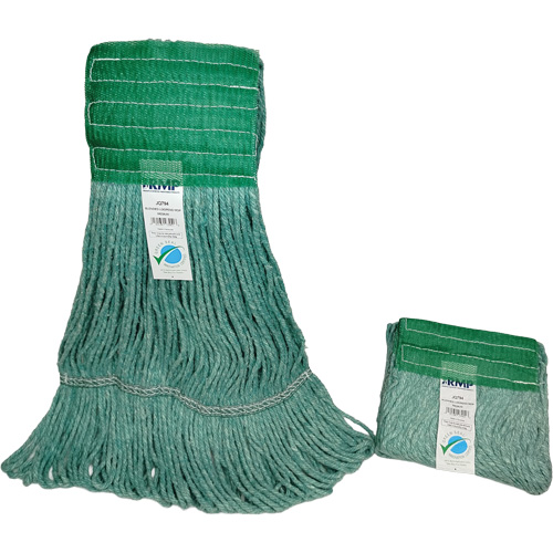 Wide-Band Mop Head, Antimicrobial/Floor Finishing/Specialty, Cotton/Rayon/Synthetic, Loop Style Meunier Outillage Industriel