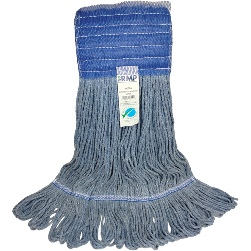 Wide-Band Mop Head, Antimicrobial/Floor Finishing/Specialty, Cotton/Rayon/Synthetic, Loop Style Meunier Outillage Industriel