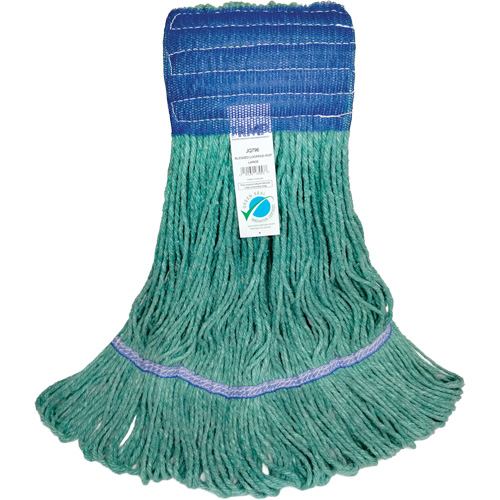 Wide-Band Mop Head, Antimicrobial/Floor Finishing/Specialty, Cotton/Rayon/Synthetic, Loop Style Meunier Outillage Industriel