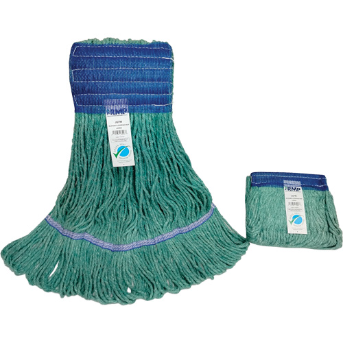 Wide-Band Mop Head, Antimicrobial/Floor Finishing/Specialty, Cotton/Rayon/Synthetic, Loop Style Meunier Outillage Industriel