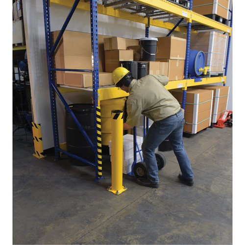Borne, Acier, 42" h x 5-1/2" la, Jaune Meunier Outillage Industriel