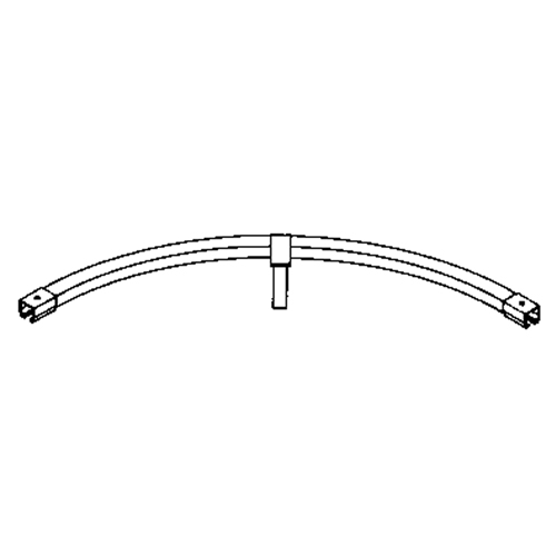 Floor Mounted 90° Curved Curtain Partition Track, 3' L Meunier Outillage Industriel