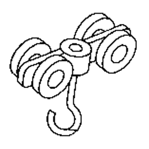 Rouleau double en acier pour rail de roulement de murs-rideaux Meunier Outillage Industriel