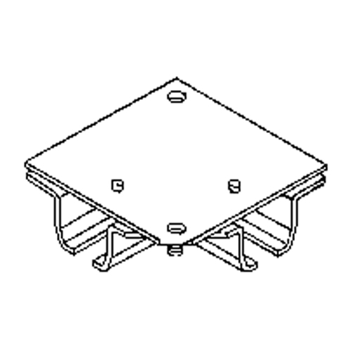 Ceiling Mount Curtain Partition 90° Corner Connector Meunier Outillage Industriel