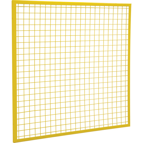 Wire Mesh Partition Components - Panels, 4' H x 4' W, Yellow Meunier Outillage Industriel