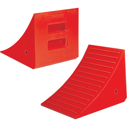 Cales-roue robustes, Polyur&eacute;thane, Orange, 14" la x 17" p x 14" h Meunier Outillage Industriel