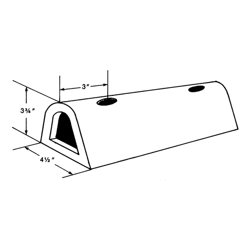 D&eacute;fenses de quai en caoutchouc refoul&eacute;, Caoutchouc, 4-1/2" la x 12" lo x 3-3/4" p Meunier Outillage Industriel
