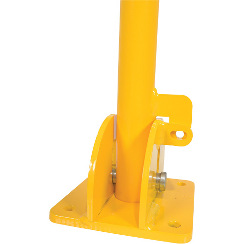 Fold-Down Bollards, Steel, 42" H x 1-3/4" W, Yellow Meunier Outillage Industriel
