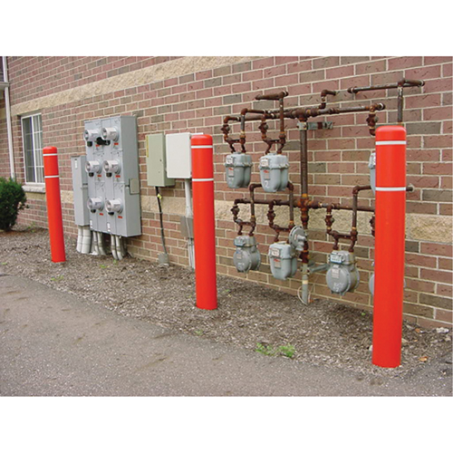 Polyethylene Bollard Covers, 6-5/8" Dia. x 72" L, Red Meunier Outillage Industriel