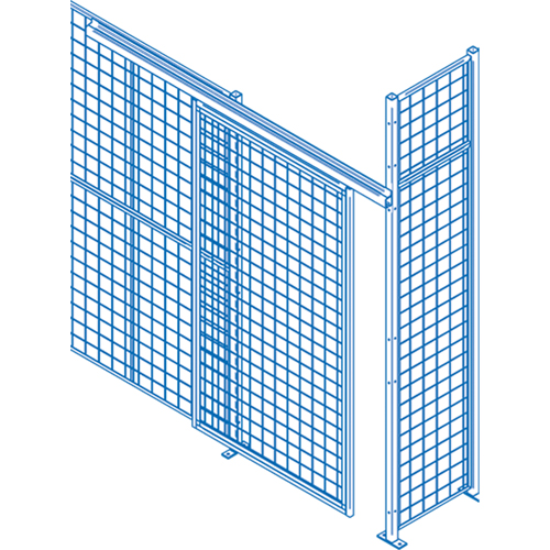 Composantes pour partitions & cloisons grillag&eacute;es - Portes coulissantes, 8' la x 8' h Meunier Outillage Industriel
