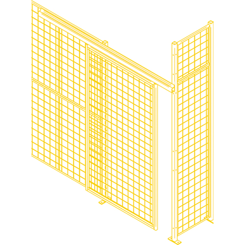 Composantes pour partitions & cloisons grillag&eacute;es - Portes coulissantes, 4' la x 8' h Meunier Outillage Industriel