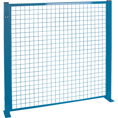 Protecteurs de p&eacute;rim&egrave;tre - Style treillis m&eacute;tallique, 4' h x 4' la, Bleu Meunier Outillage Industriel