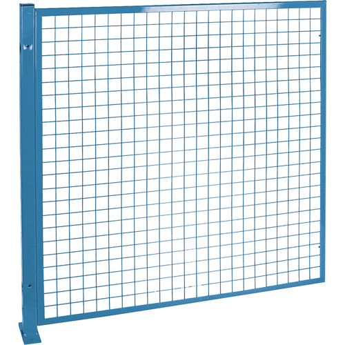 Protecteurs de p&eacute;rim&egrave;tre - Style treillis m&eacute;tallique, 4' h x 4' la, Bleu Meunier Outillage Industriel
