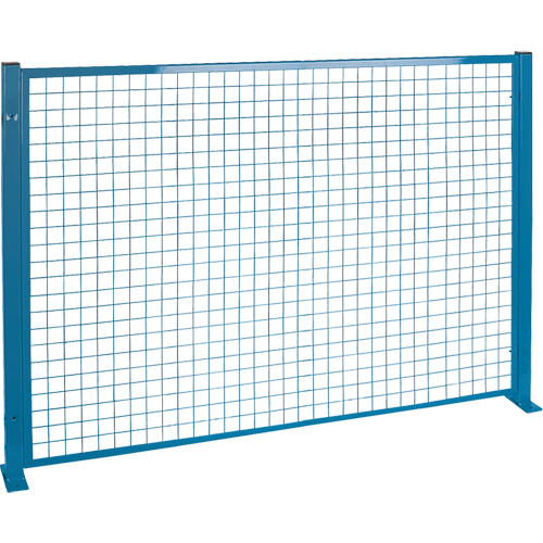 Protecteurs de p&eacute;rim&egrave;tre - Style treillis m&eacute;tallique, 4' h x 8' la, Bleu Meunier Outillage Industriel