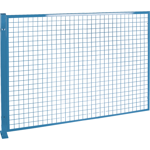 Protecteurs de p&eacute;rim&egrave;tre - Style treillis m&eacute;tallique, 4' h x 8' la, Bleu Meunier Outillage Industriel