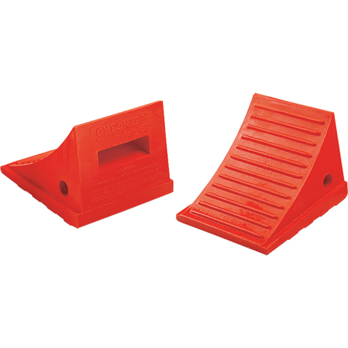 Cales-roue pour usage g&eacute;n&eacute;ral, Polyur&eacute;thane, Orange, 7-1/2" la x 8-1/2" p x 6-1/4" h Meunier Outillage Industriel