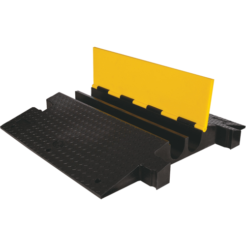 Protecteur de c&acirc;ble &agrave; traverse extr&ecirc;me Yellow Jacket, 2 canaux, 35,75" lo x 42,125" la x 5,125" h Meunier Outillage Industriel