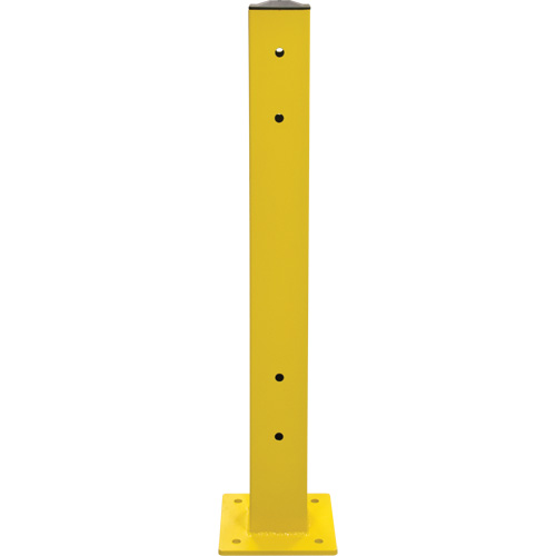 Poteau double pour barri&egrave;re de s&eacute;curit&eacute;, Acier, 5" lo x 44" h, Jaune s&eacute;curit&eacute; OSHA Meunier Outillage Industriel