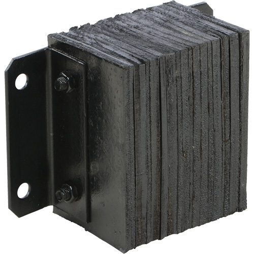 Laminated Dock Bumper, Horizontal, Rubber, 12" W x 6" D x 10" H Meunier Outillage Industriel