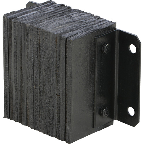 Laminated Dock Bumper, Horizontal, Rubber, 12" W x 6" D x 10" H Meunier Outillage Industriel