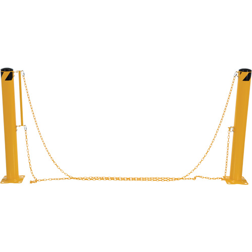 Syst&egrave;me de bornes de protection et chaînes pour quai, Acier, 42" h x 6-5/8" la, Jaune Meunier Outillage Industriel