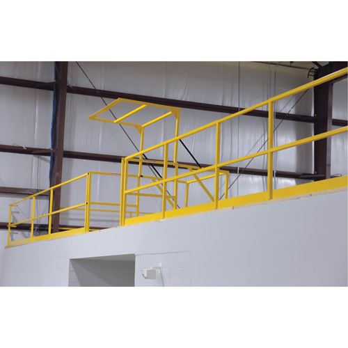 Barri&egrave;re de s&eacute;curit&eacute; pour mezzanine, 68-1/2" lo x 42" ha, 80-1/16" &eacute;lev&eacute;e, Jaune Meunier Outillage Industriel
