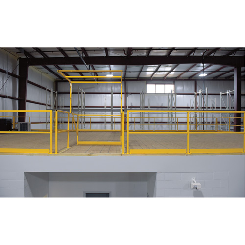Barri&egrave;re de s&eacute;curit&eacute; pour mezzanine, 68-1/2" lo x 42" ha, 80-1/16" &eacute;lev&eacute;e, Jaune Meunier Outillage Industriel