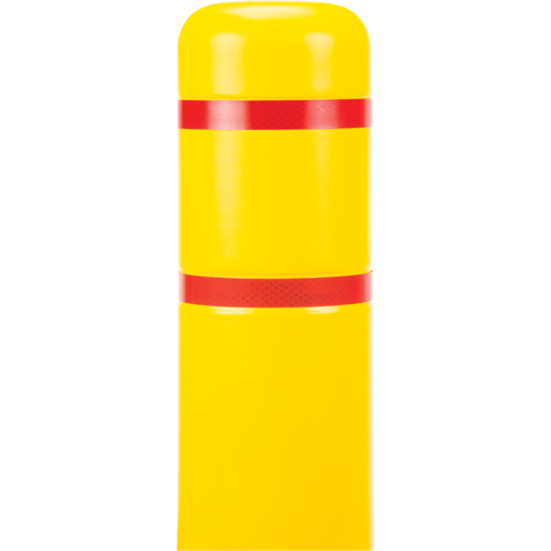 Capuchon en poly&eacute;thyl&egrave;ne pour borne de protection, 4-1/2" dia. x 52" l, Rouge/Jaune Meunier Outillage Industriel