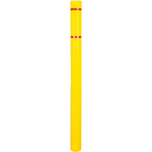 Capuchon en poly&eacute;thyl&egrave;ne pour borne de protection, 4-1/2" dia. x 64" l, Rouge/Jaune Meunier Outillage Industriel