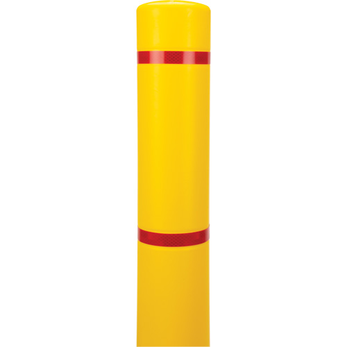 Capuchon en poly&eacute;thyl&egrave;ne pour borne de protection, 4-1/2" dia. x 64" l, Rouge/Jaune Meunier Outillage Industriel
