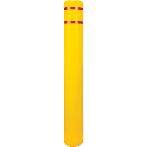 Polyethylene Bollard Cover, 6-5/8" Dia. x 52" L, Red/Yellow Meunier Outillage Industriel