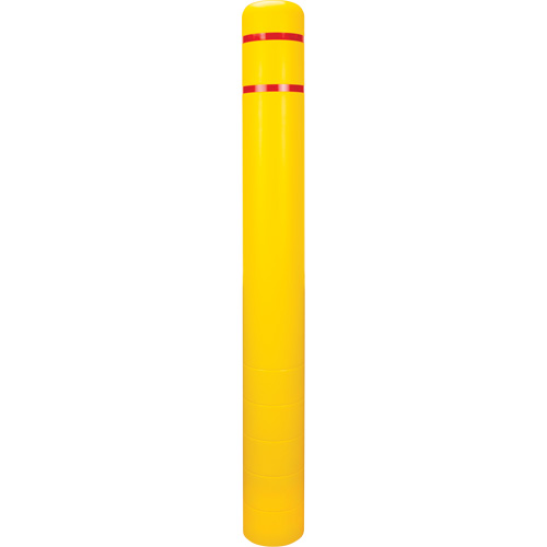 Capuchon en poly&eacute;thyl&egrave;ne pour borne de protection, 6-5/8" dia. x 60" l, Rouge/Jaune Meunier Outillage Industriel