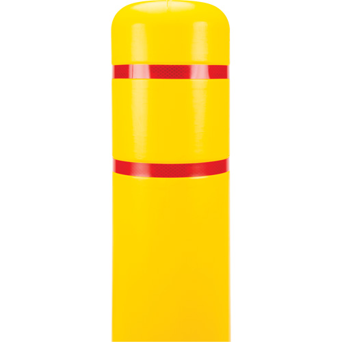 Capuchon en poly&eacute;thyl&egrave;ne pour borne de protection, 6-5/8" dia. x 60" l, Rouge/Jaune Meunier Outillage Industriel