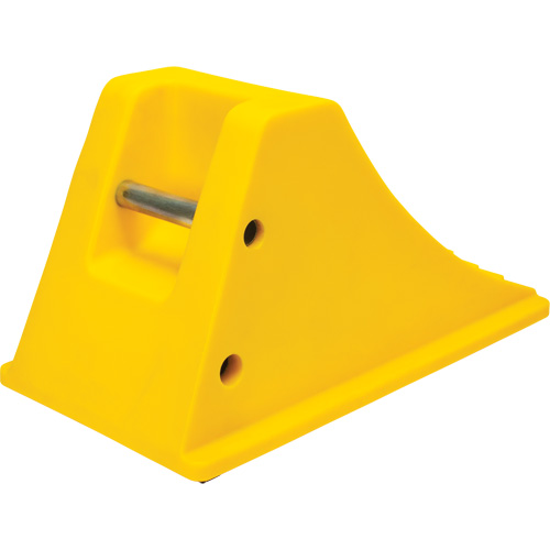 Cales de roue avec surface antid&eacute;rapante en caoutchouc, Polyur&eacute;thane, Jaune, 11-1/4" la x 21" p x 12-1/4" h Meunier Outillage Industriel