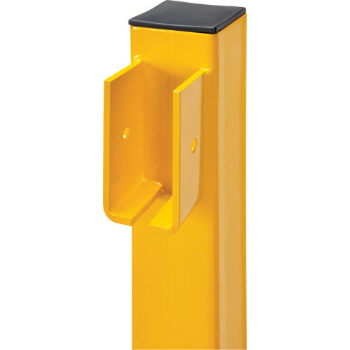 End Post for Light-Duty Guard Rails, Steel, 42" H, Safety Yellow Meunier Outillage Industriel