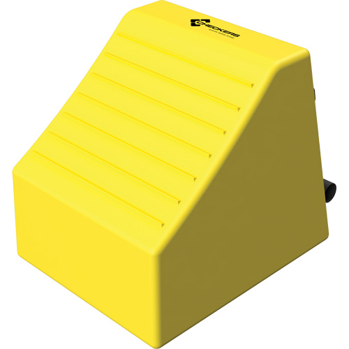 Cale de roue ultra-robuste pour l'exploitation mini&egrave;re Checkers Safety, PEHD, Jaune, 14-1/2" la x 17-1/2" p x 16" h Meunier Outillage Industriel