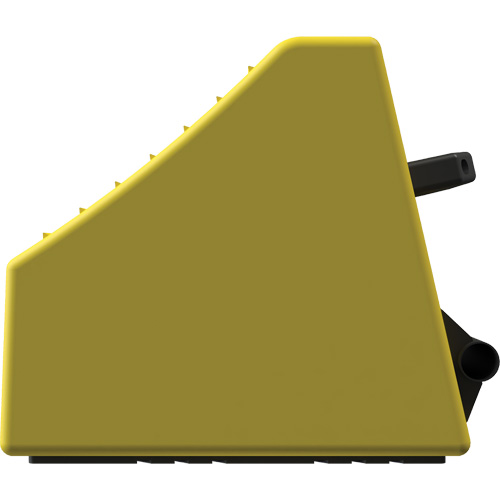 Cale de roue ultra-robuste pour l'exploitation mini&egrave;re Checkers Safety, PEHD, Jaune, 14-1/2" la x 17-1/2" p x 16" h Meunier Outillage Industriel
