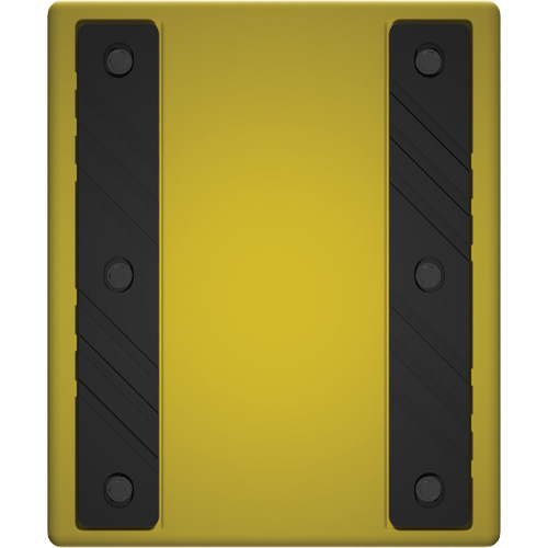 Cale de roue ultra-robuste pour l'exploitation mini&egrave;re Checkers Safety sans support, PEHD, Jaune, 14-1/2" la x 17-1/2" p x 16" h Meunier Outillage Industriel