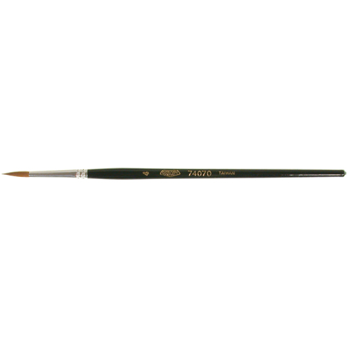Pinceau d'artiste, Largeur de la brosse de 1/8", Martre rouge, Manche &agrave; Bois Meunier Outillage Industriel
